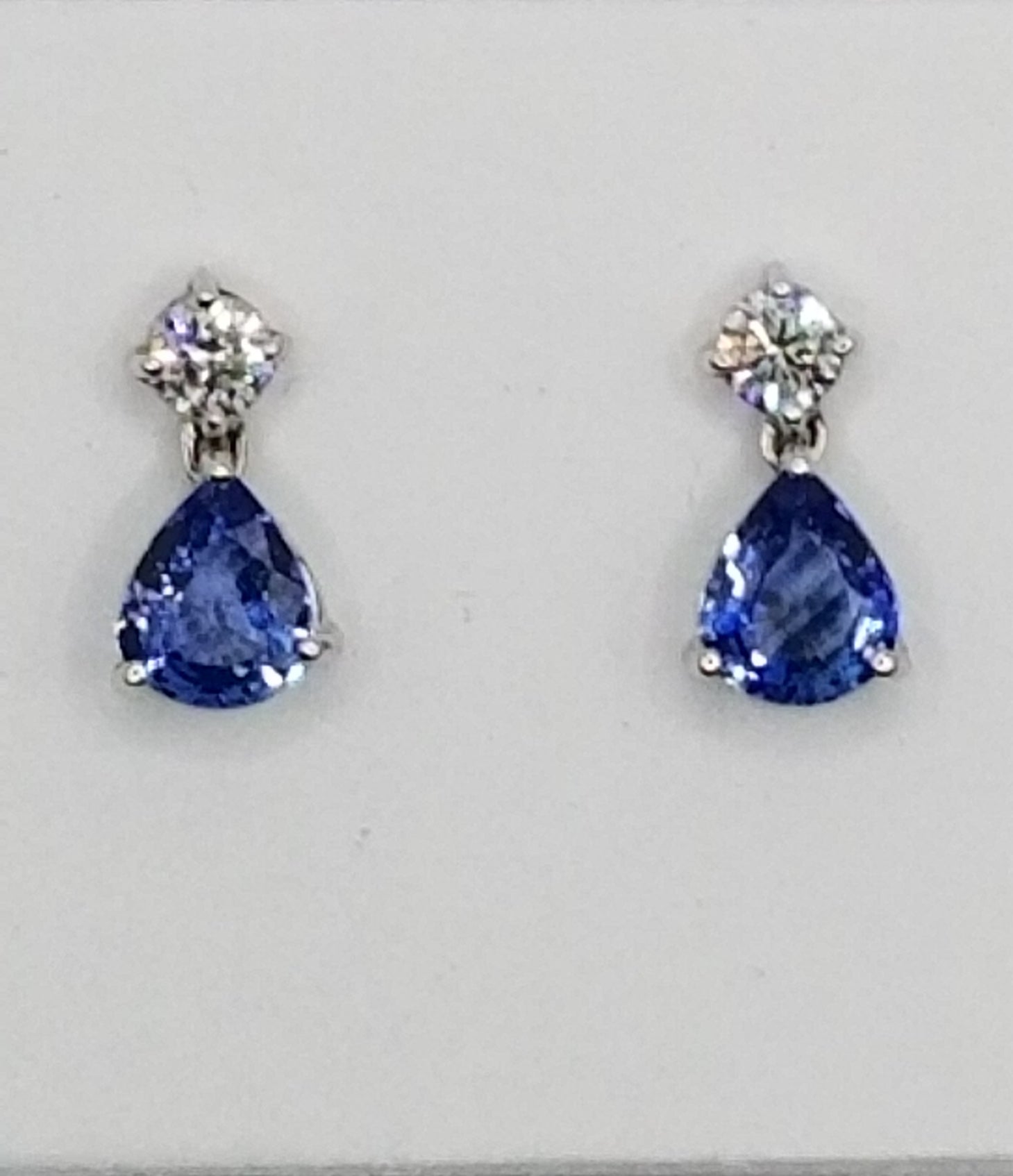 14k Sapphire & Diamond Earrings