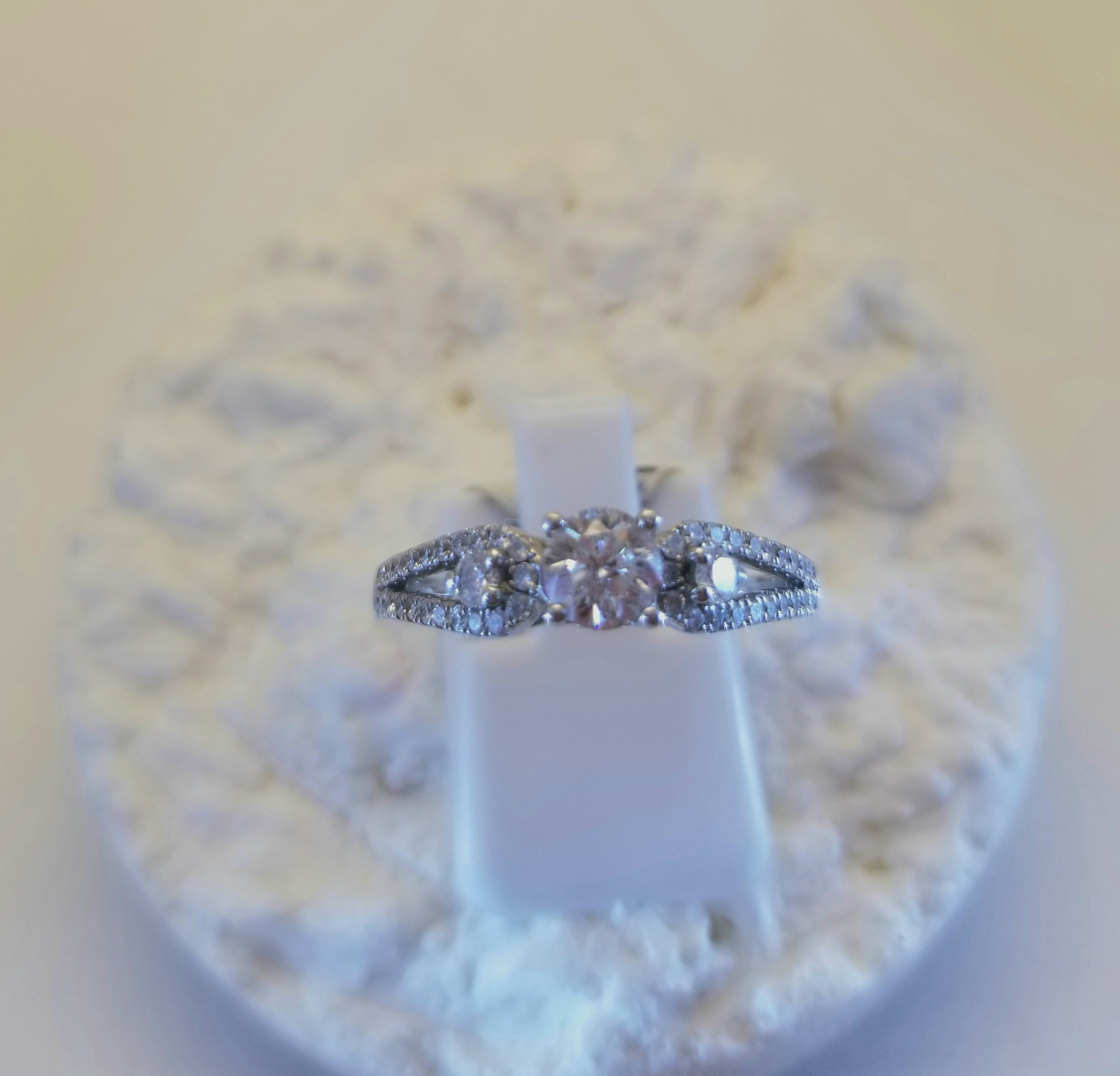 Canadian Rocks Northern Lights Diamond 14k  Engagement Ring