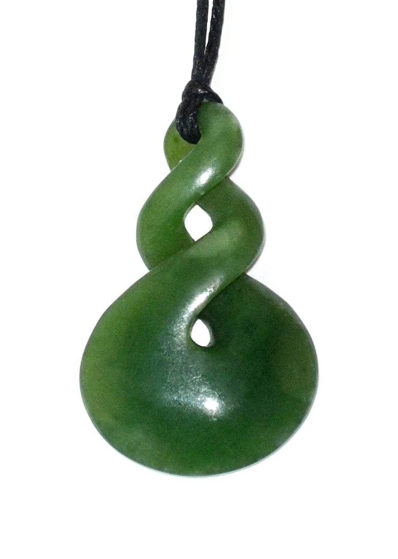 Jade Double Twist Pendant on Clearance
