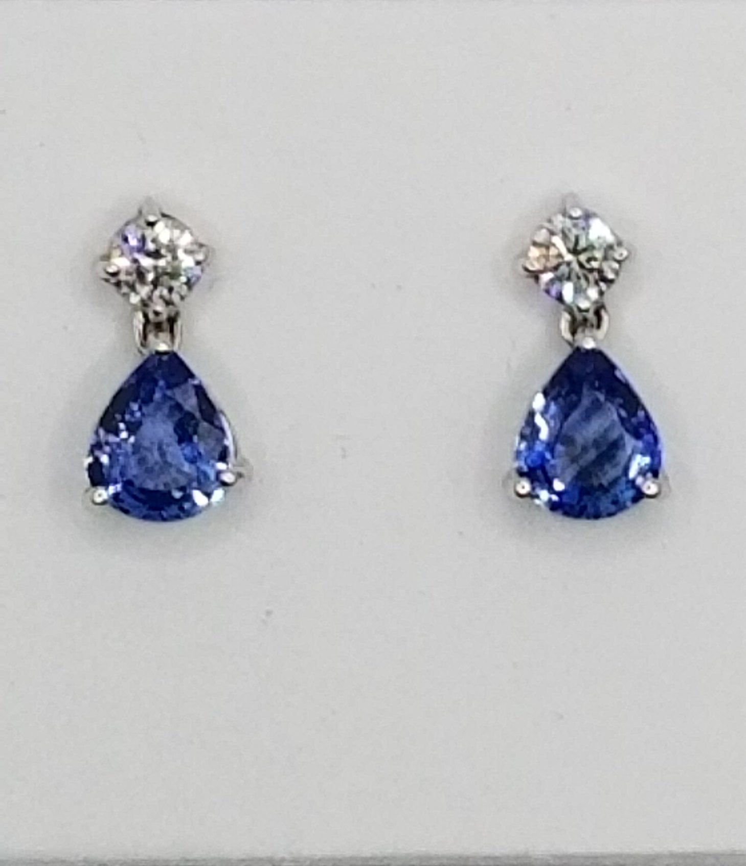 14k Sapphire & Diamond Earrings