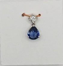 Load image into Gallery viewer, 14k Sapphire &amp; Diamond Earrings
