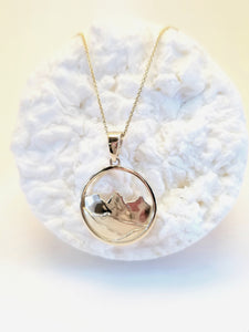 Gold Custom Mountain Pendant