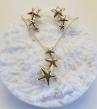 Load image into Gallery viewer, Cascading 14k Star Pendant
