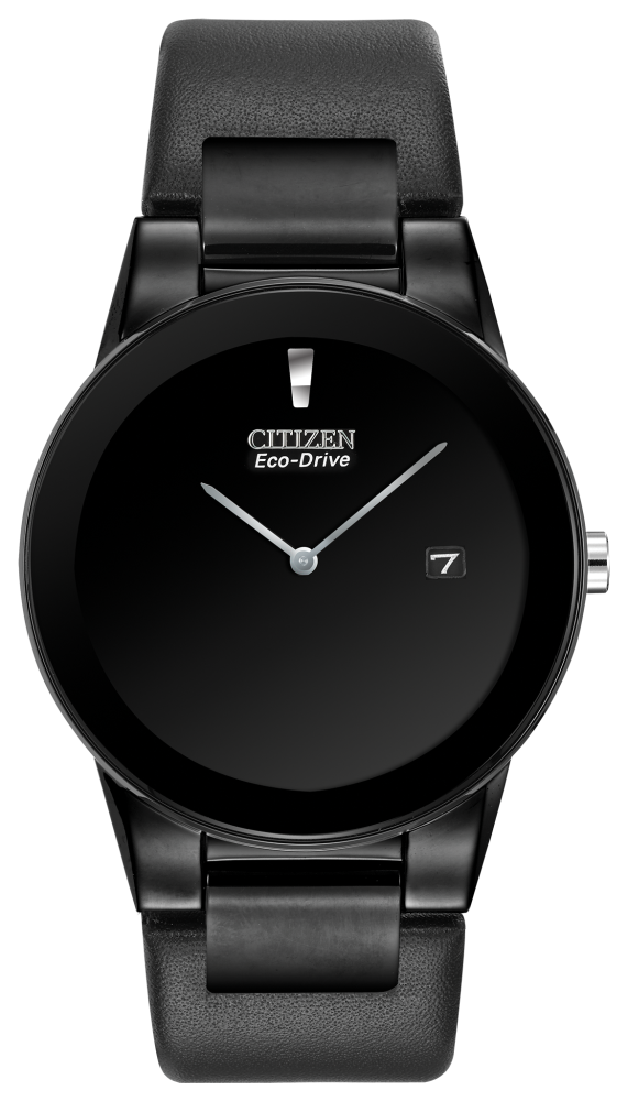 CITIZEN AXIOM Eco-Drive  With Black Leather Strap