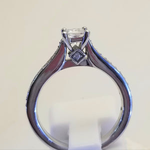 Princess Diamond Engagement Ring In 14k White Gold