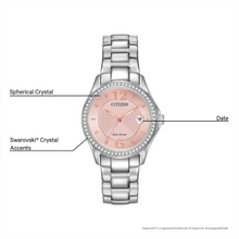 Load image into Gallery viewer, CITIZEN Eco-Drive Silhouette Crystal Ladies Watch
