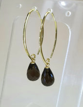 Load image into Gallery viewer, Italian 14k Yellow Briollete Gem Earrings
