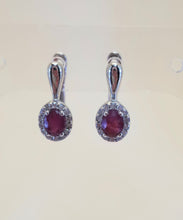 Load image into Gallery viewer, Ruby &amp; Diamond Earrings
